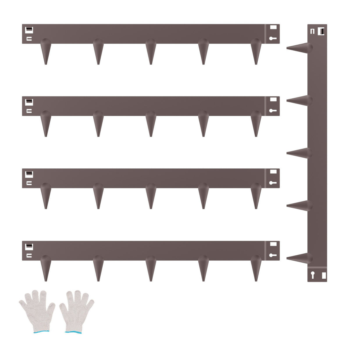 Steel Landscape Edging, 5 Pack, Brown - image 2