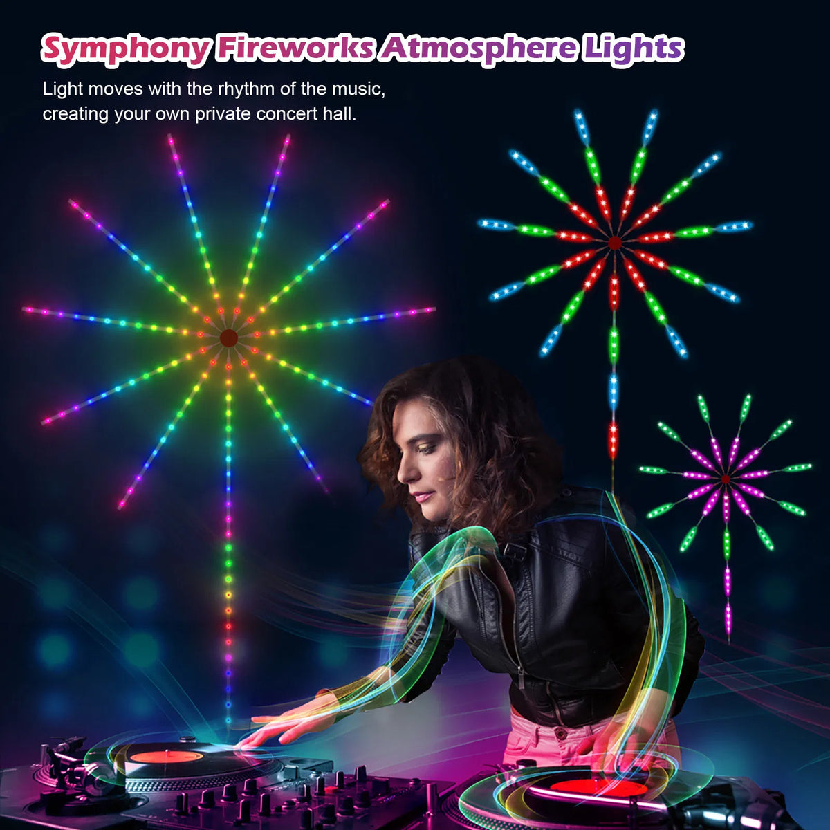 LED Firework Lights with Music Sync - image 4