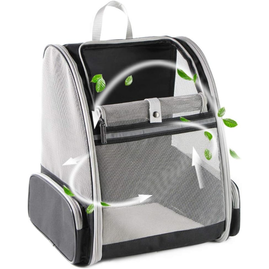Bubble Window Pet Backpack Carrier, Black