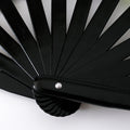 Large Folding Bamboo Hand Fan, Polka Dots