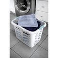 Tall Plastic Laundry Basket, 2 Bushel, 2 Pack, White