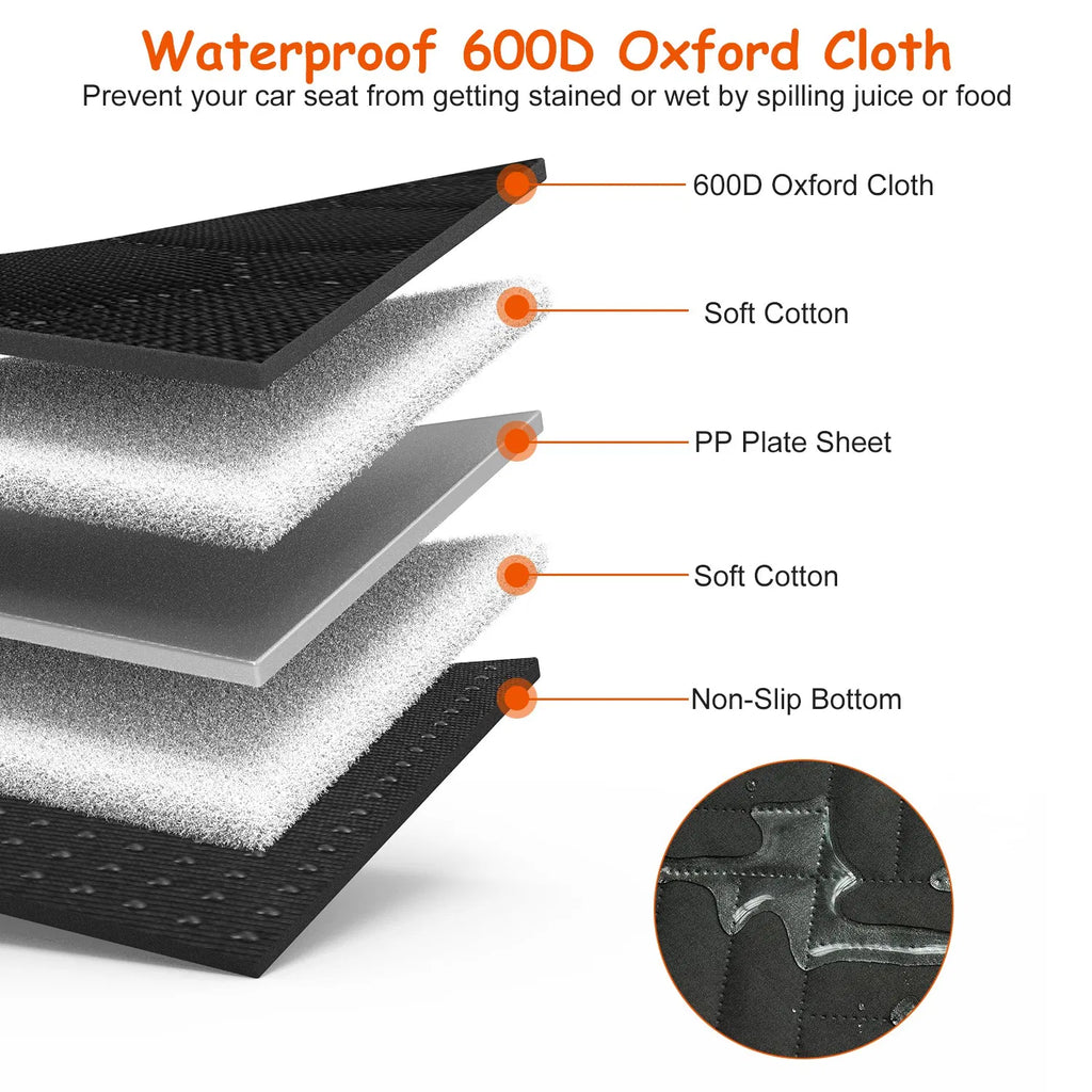 Dog Back Seat Extender with Hard Bottom, Waterproof - image 2