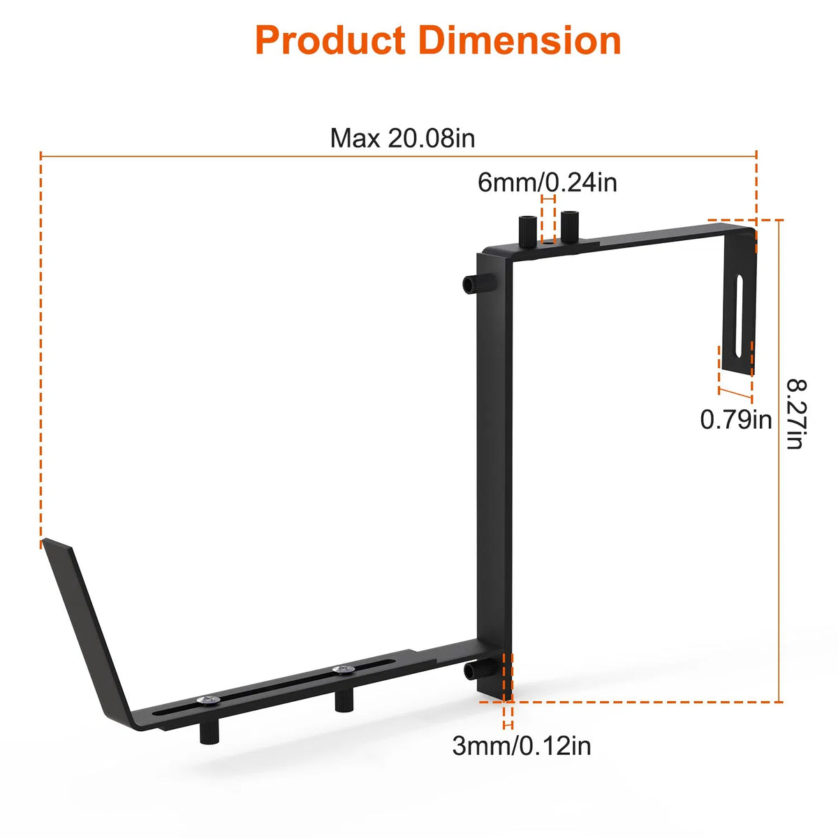 Adjustable Railing Planter Box Brackets, 4 Pack - image 2