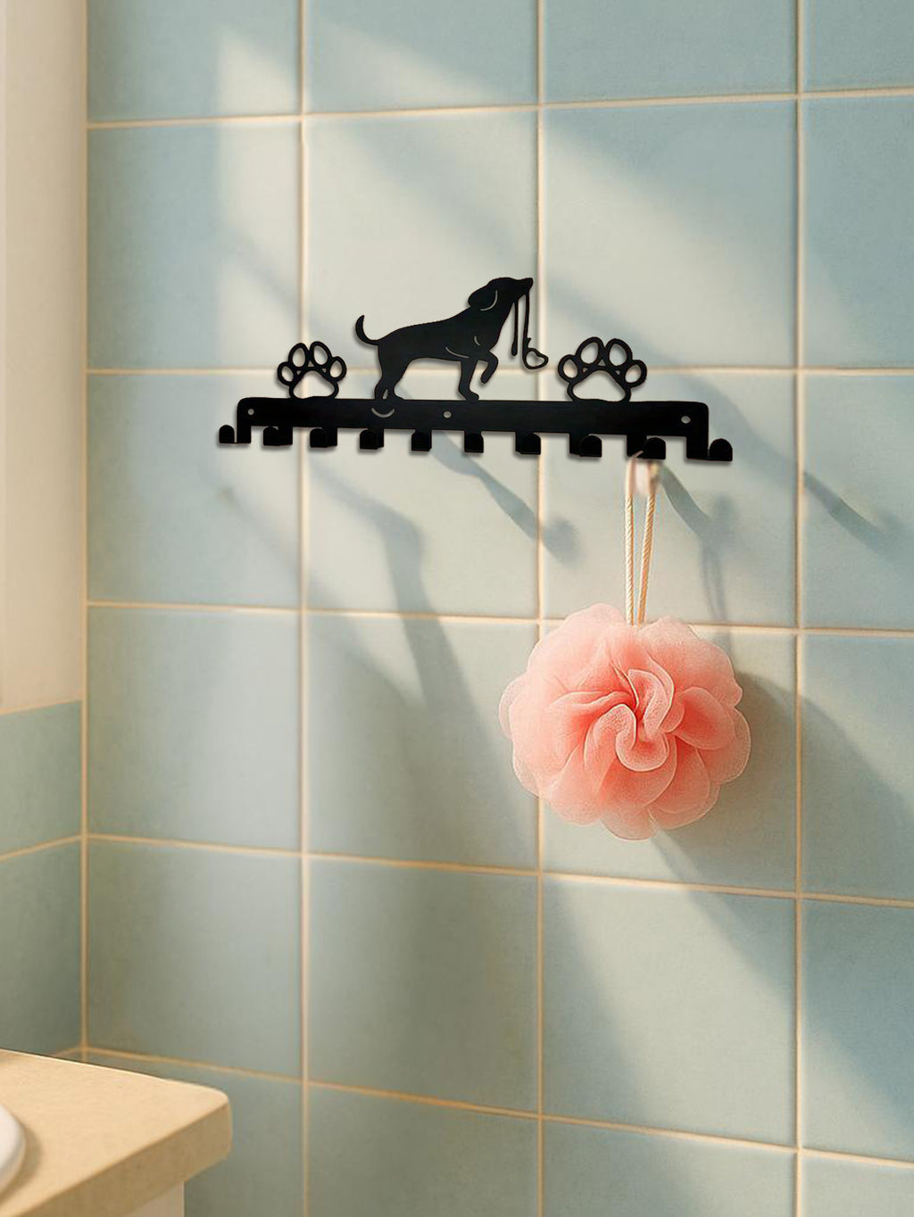 Dog Silhouette Key and Leash Holder, Wall Mount - image 2