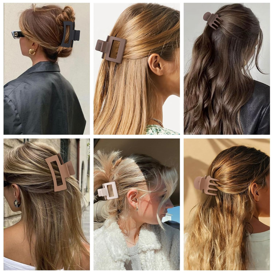 Hair Claw Clips, 12 Pack, Neutral Colors - image 5