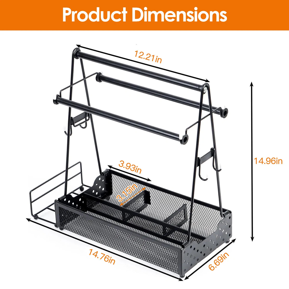BBQ Grill Caddy with Paper Towel Holder - image 4