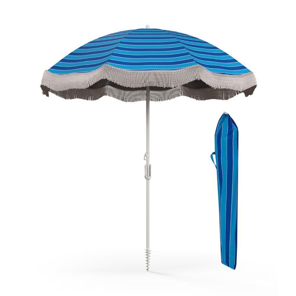 Fringe Beach Umbrella, 6.5 ft, with Tilt and Sand Anchor - image 10
