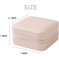 Travel Jewelry Case with Mirror, Pink