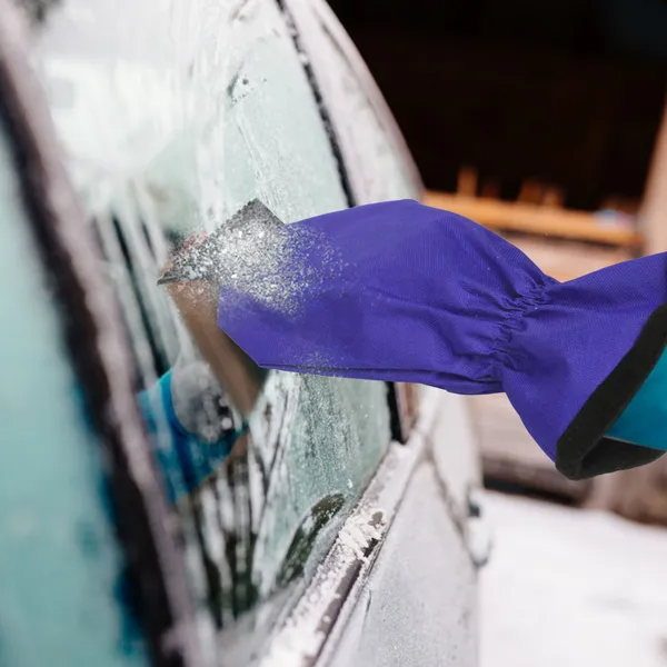 Fleece-Lined Ice Scraper Mitt, Blue - image 2