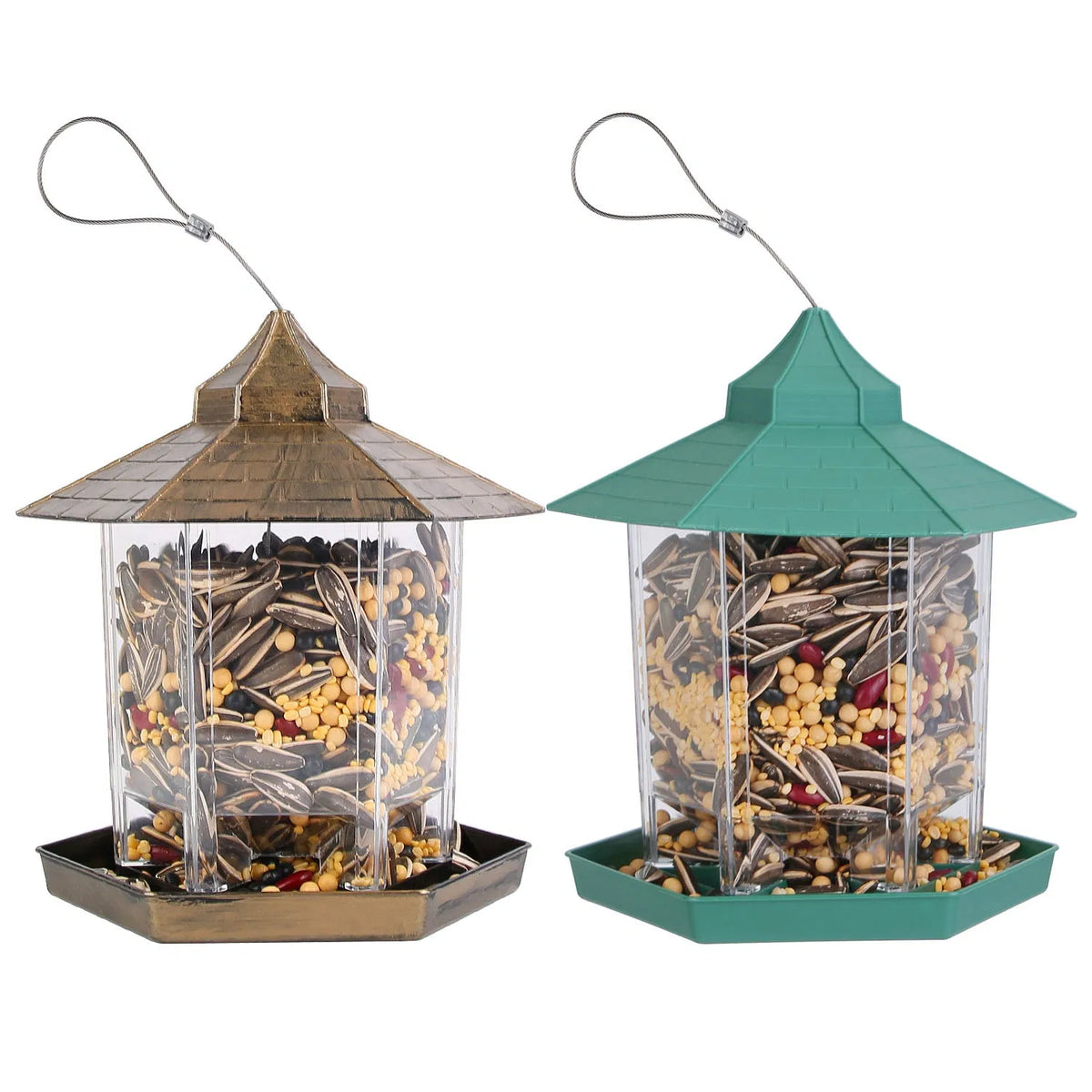 Hanging Gazebo Wild Bird Feeder, 6 Ports - image 10