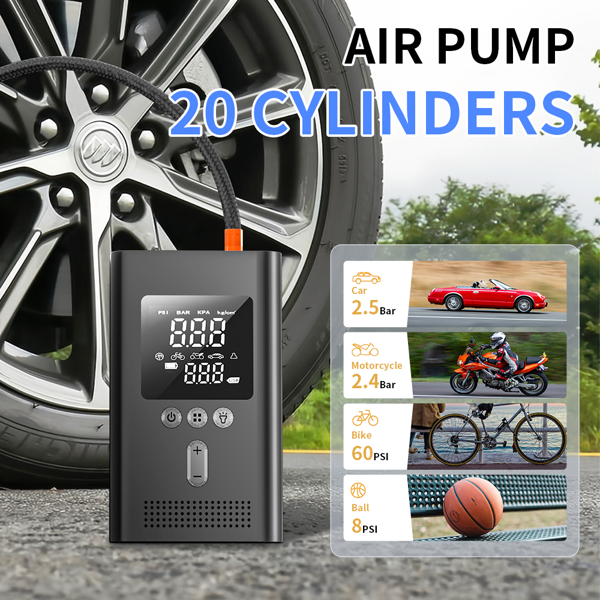 2-in-1 Jump Starter with 150PSI Tire Inflator