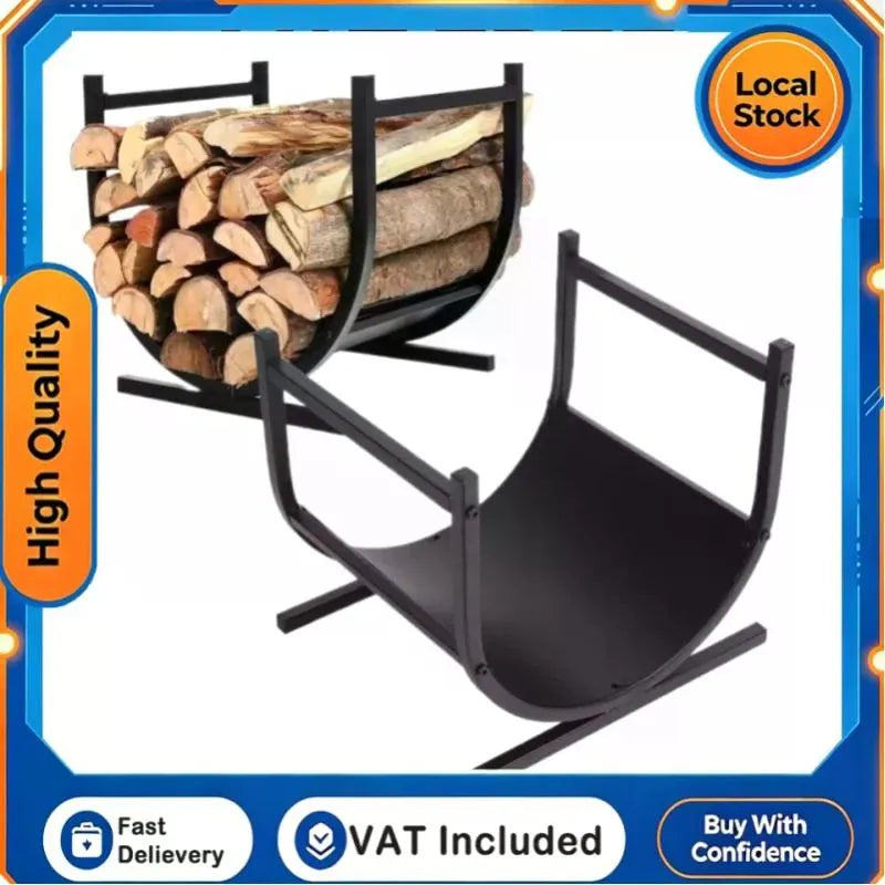 Firewood Log Rack, U-Shape, Holds 150 lb - image 6