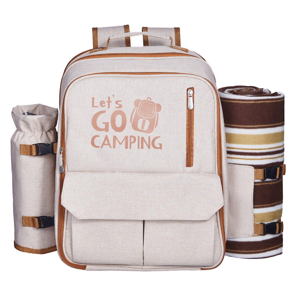 4-Person Picnic Backpack with Insulated Cooler - image 6