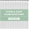 Clear PEVA Shower Curtain Liner with Magnets