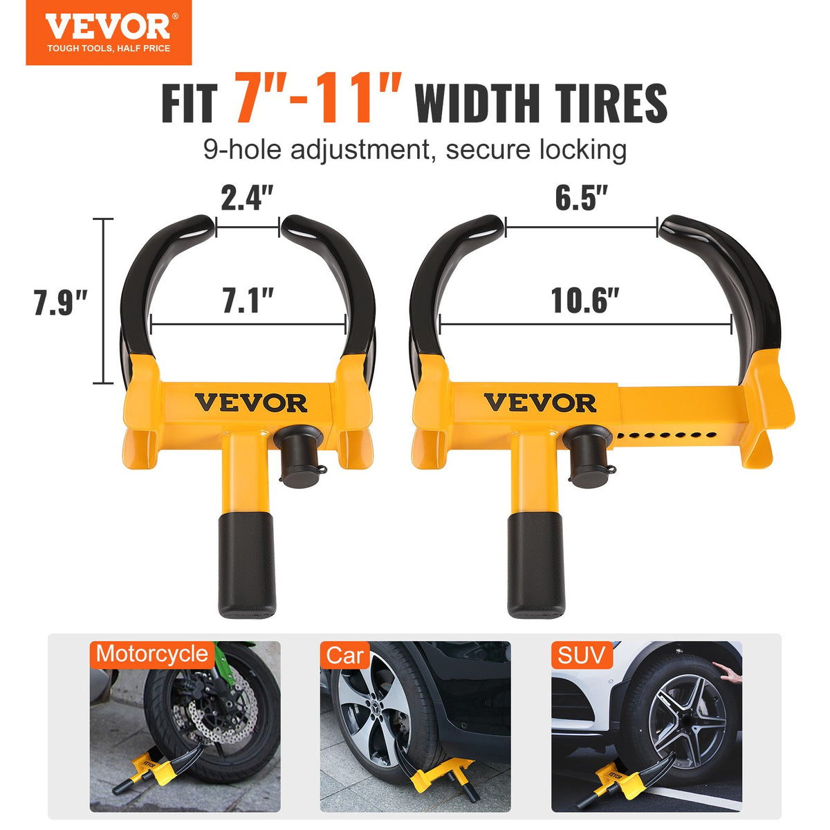 Trailer Wheel Clamp Lock, 2 Pack - image 3