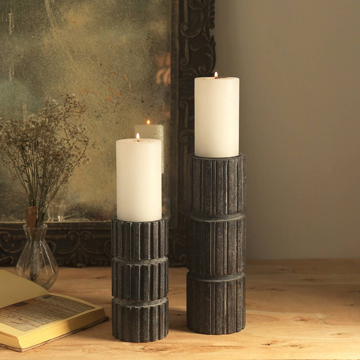 Fluted Pillar Candle Holder, 12 in - image 5